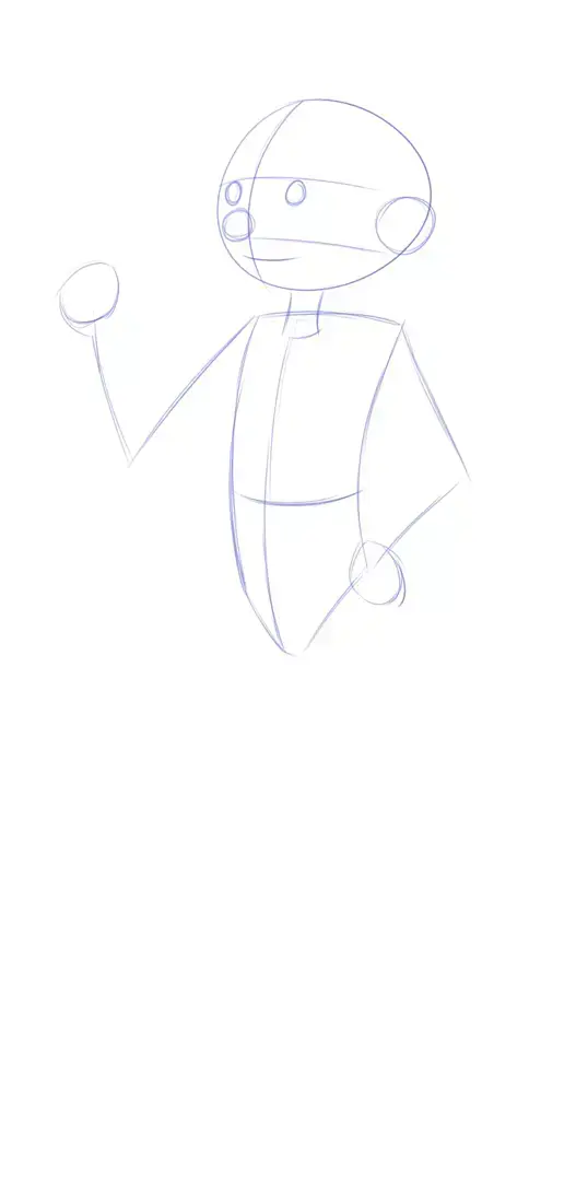 drawing of a comic book character's arms
