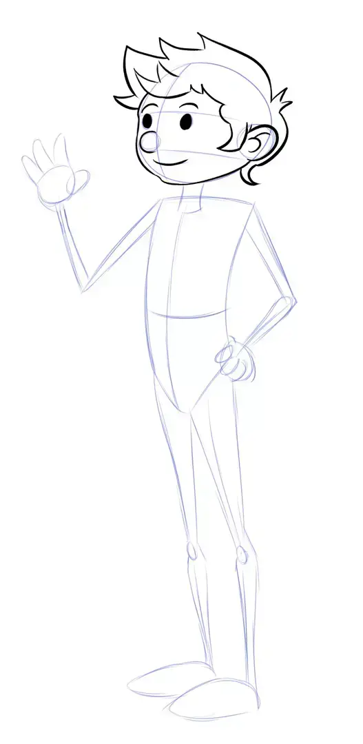 comic character hair drawing
