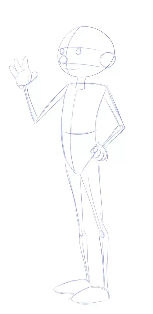 drawing of a comic book character's fingers