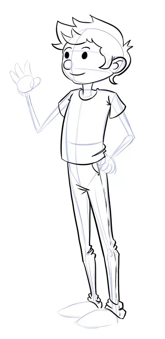 drawing of a comic book character's clothes
