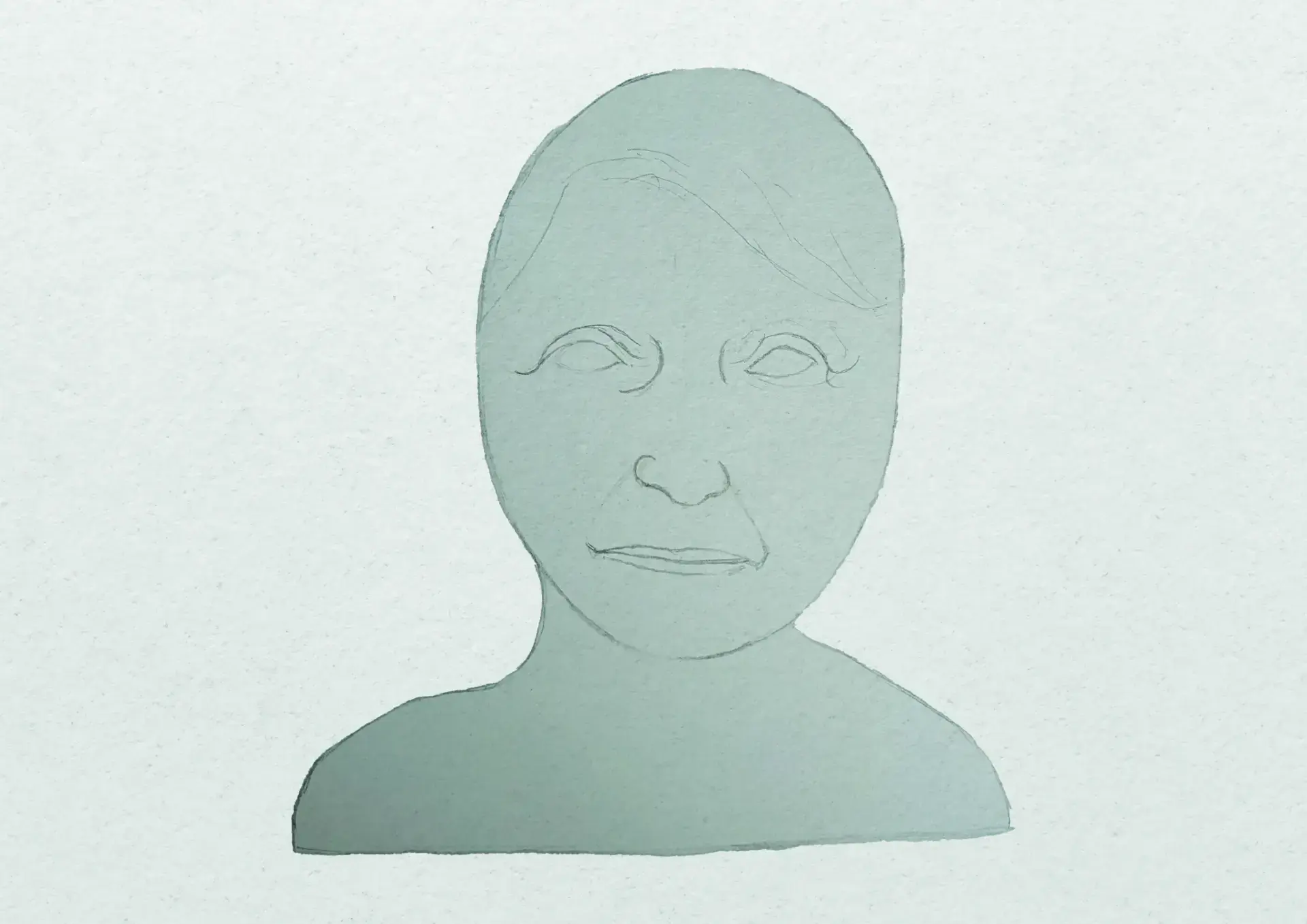 dessiner la bouche d'une personne âgée