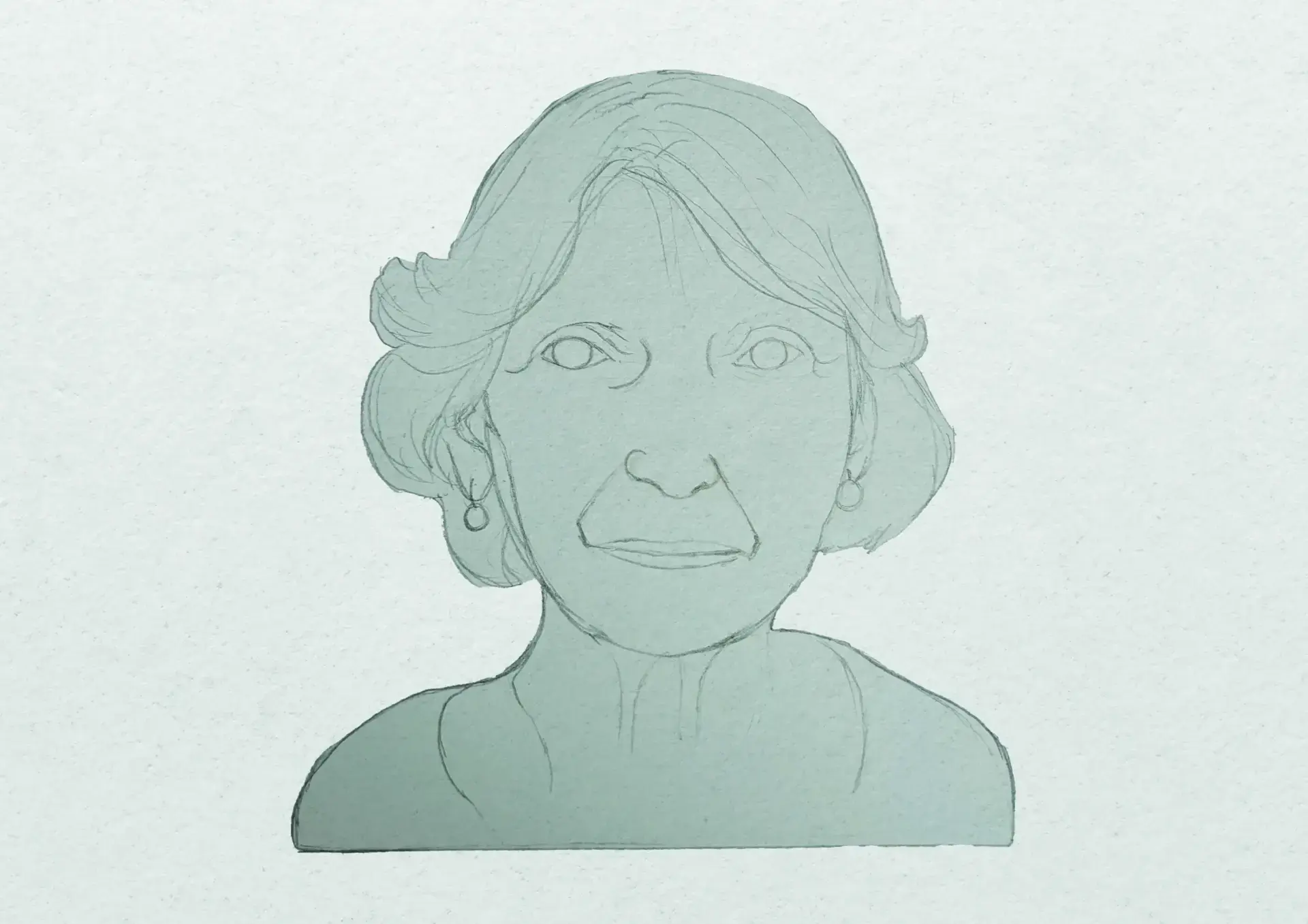 dessiner les cheveux d’une personne âgée