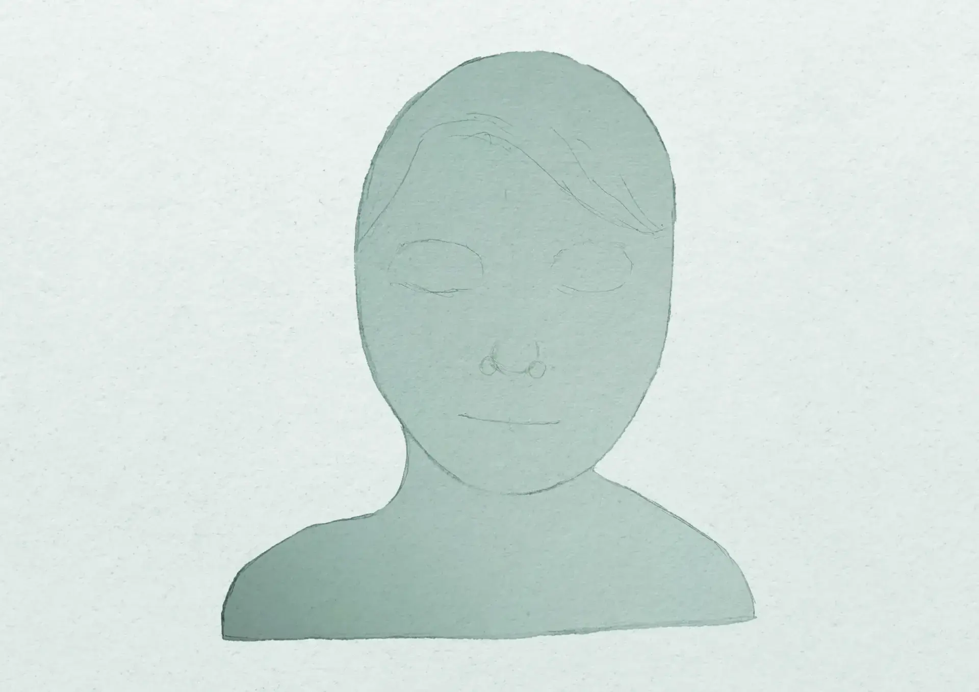 dessiner le nez d’une personne âgée