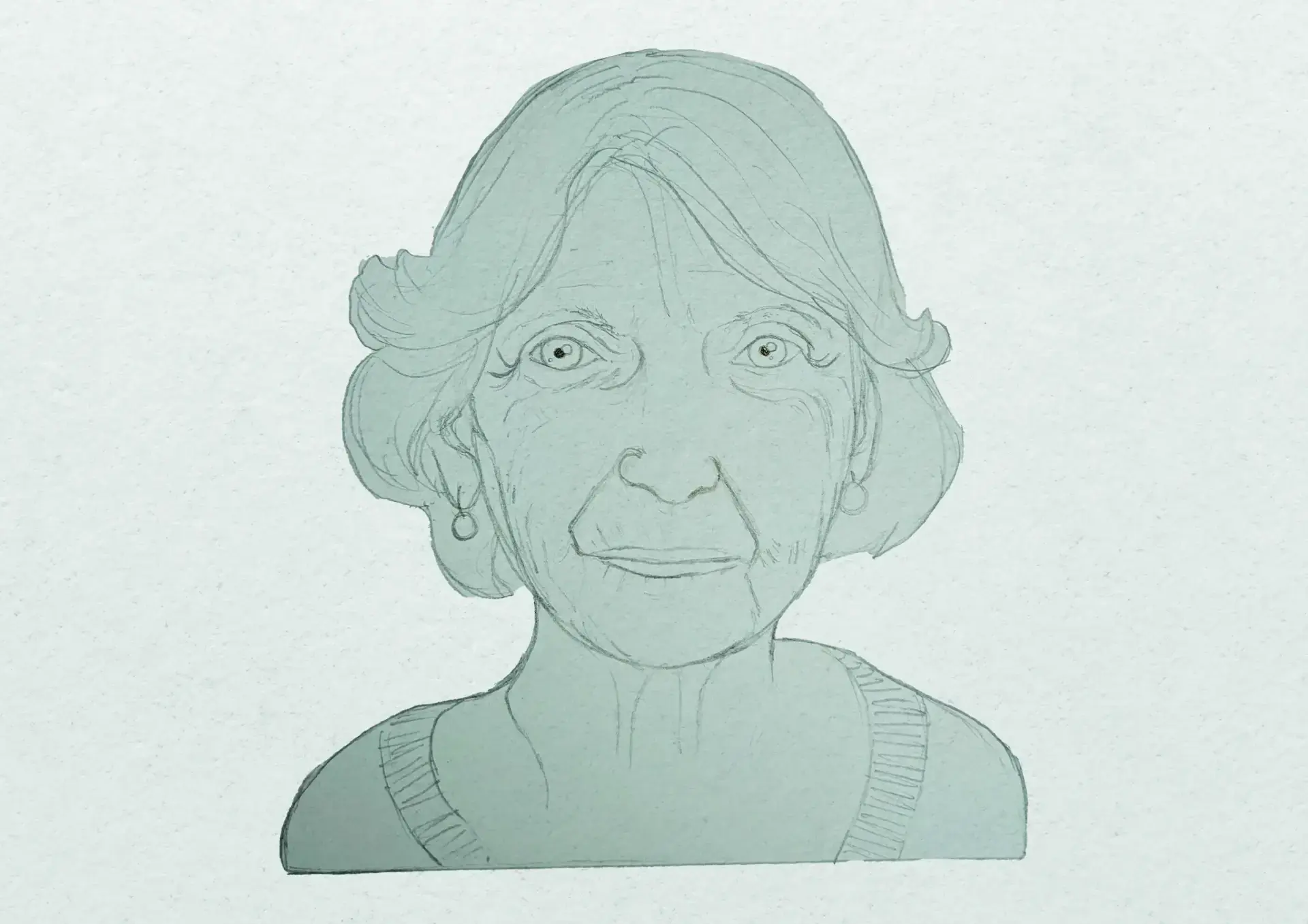 dessiner les rides d’une personne âgée