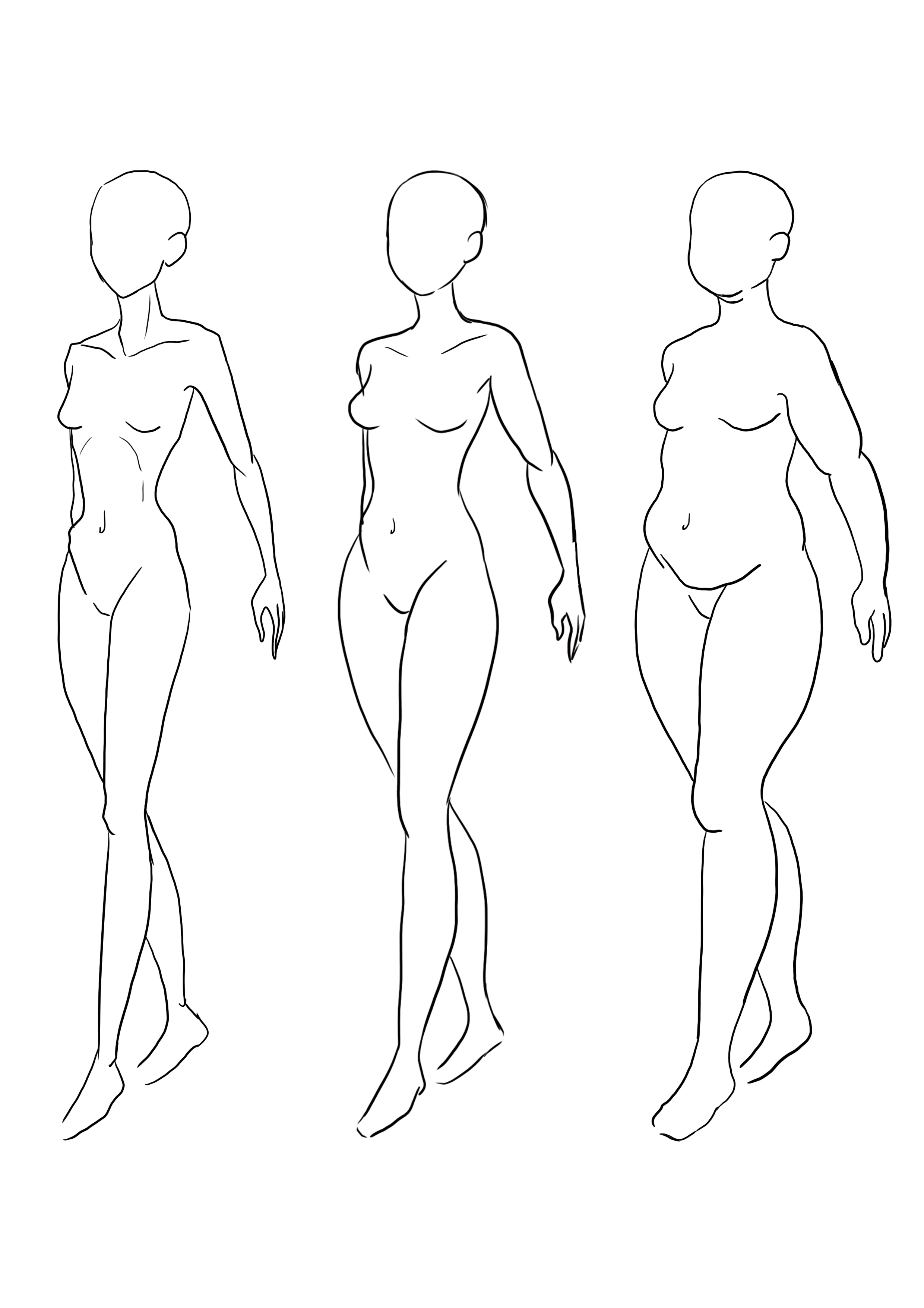 modelos de cuerpos de chicas para dibujo