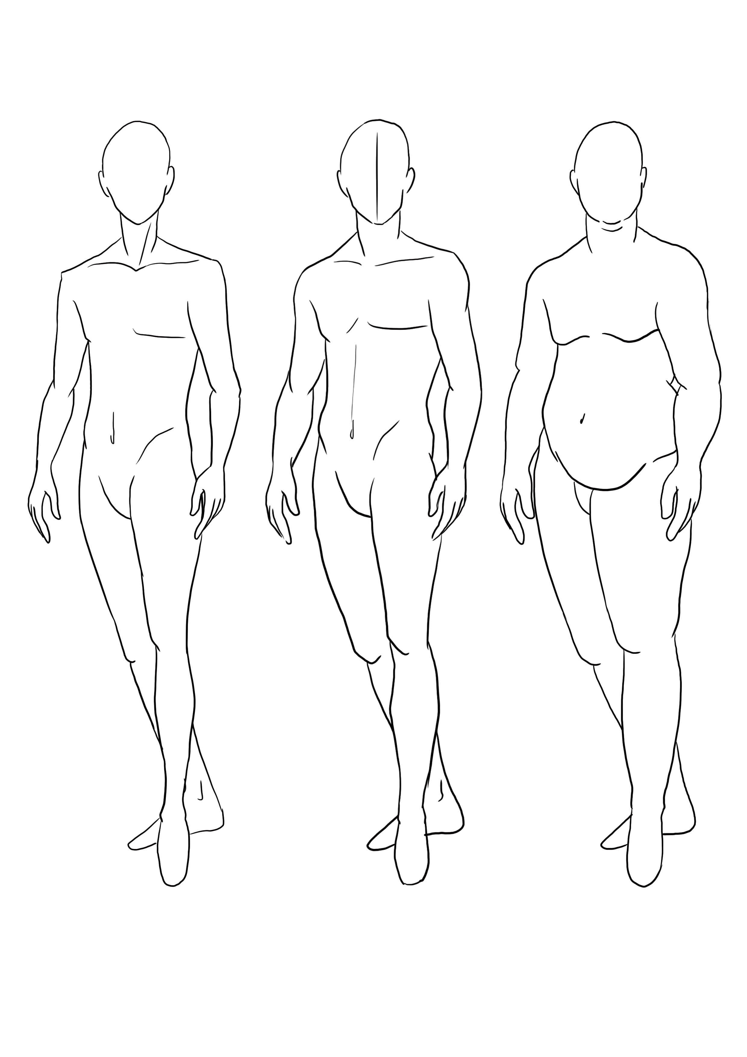 modelos de cuerpos de hombres para dibujo