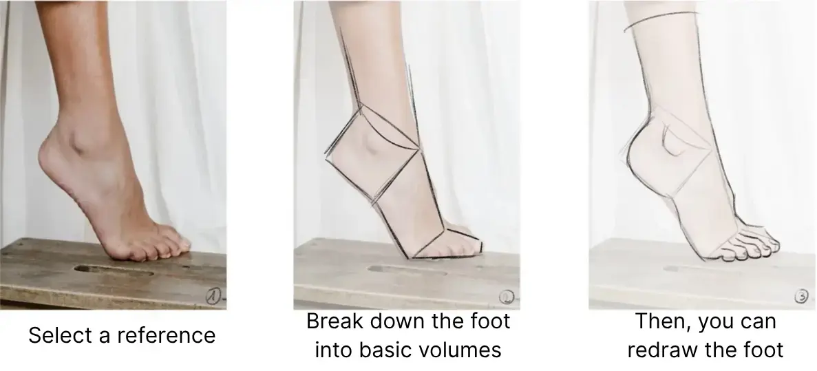draw a foot from a photo