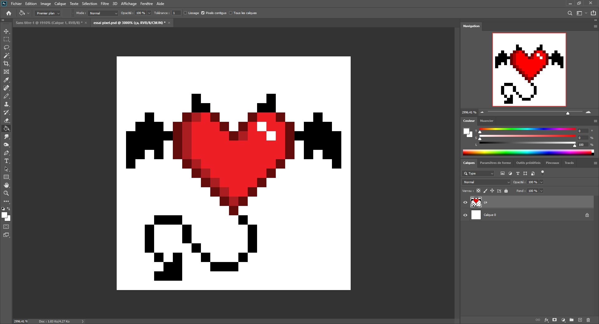 detailed pixel art heart 2