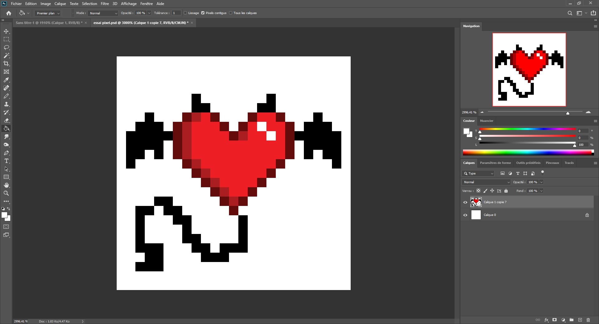 detailed pixel art heart 3