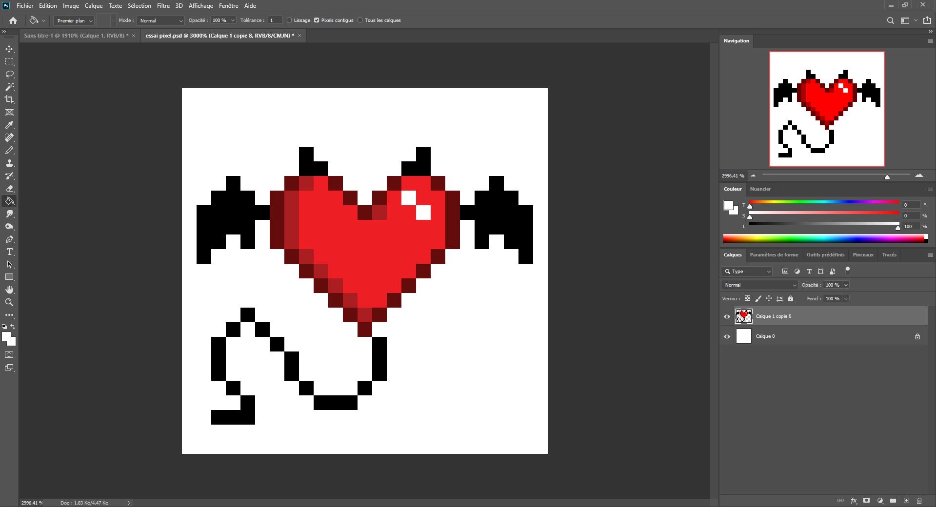 detailed pixel art heart drawing 4