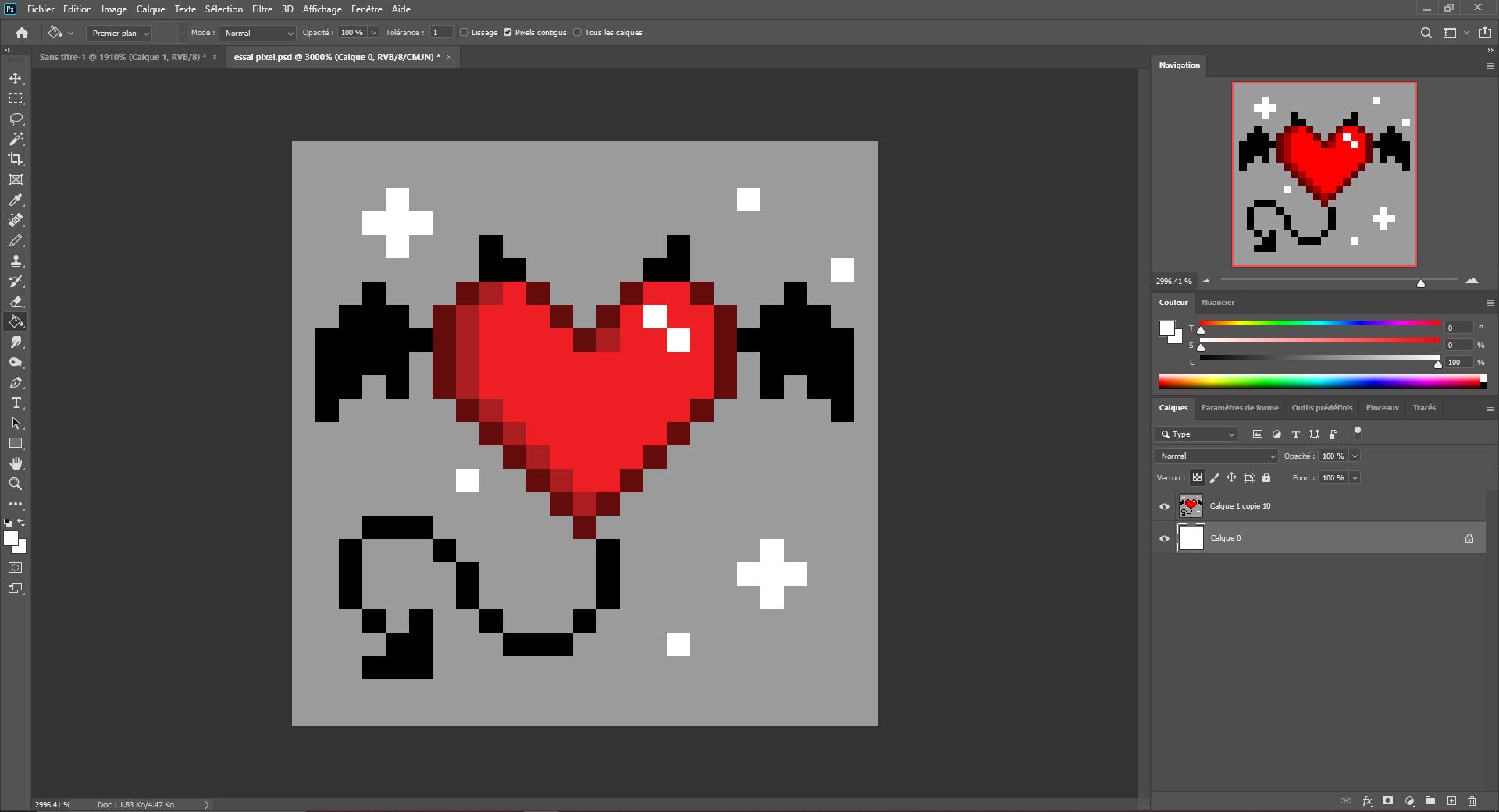detailed pixel art heart 6