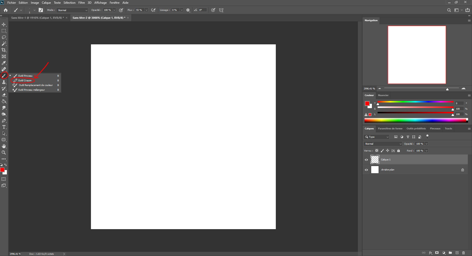Pixel art image with Photoshop tools 1