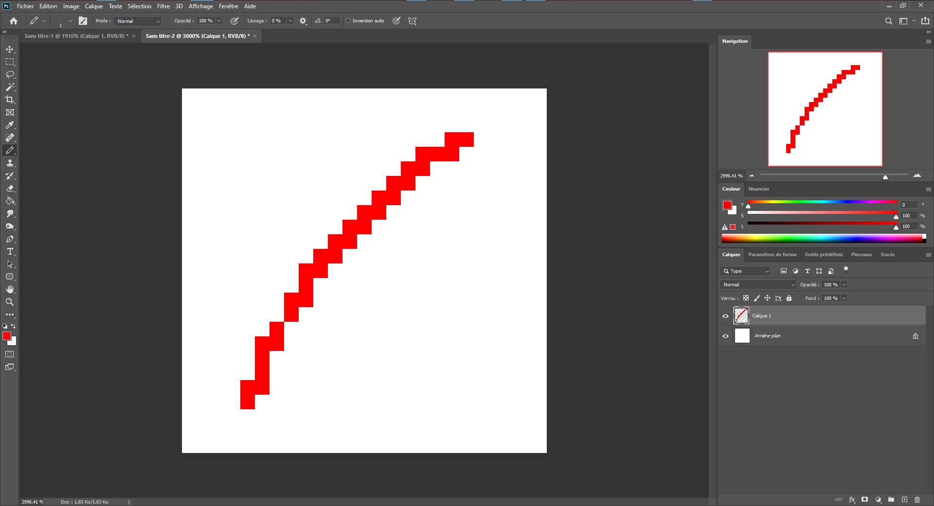 Pixel art image using photoshop tools 2
