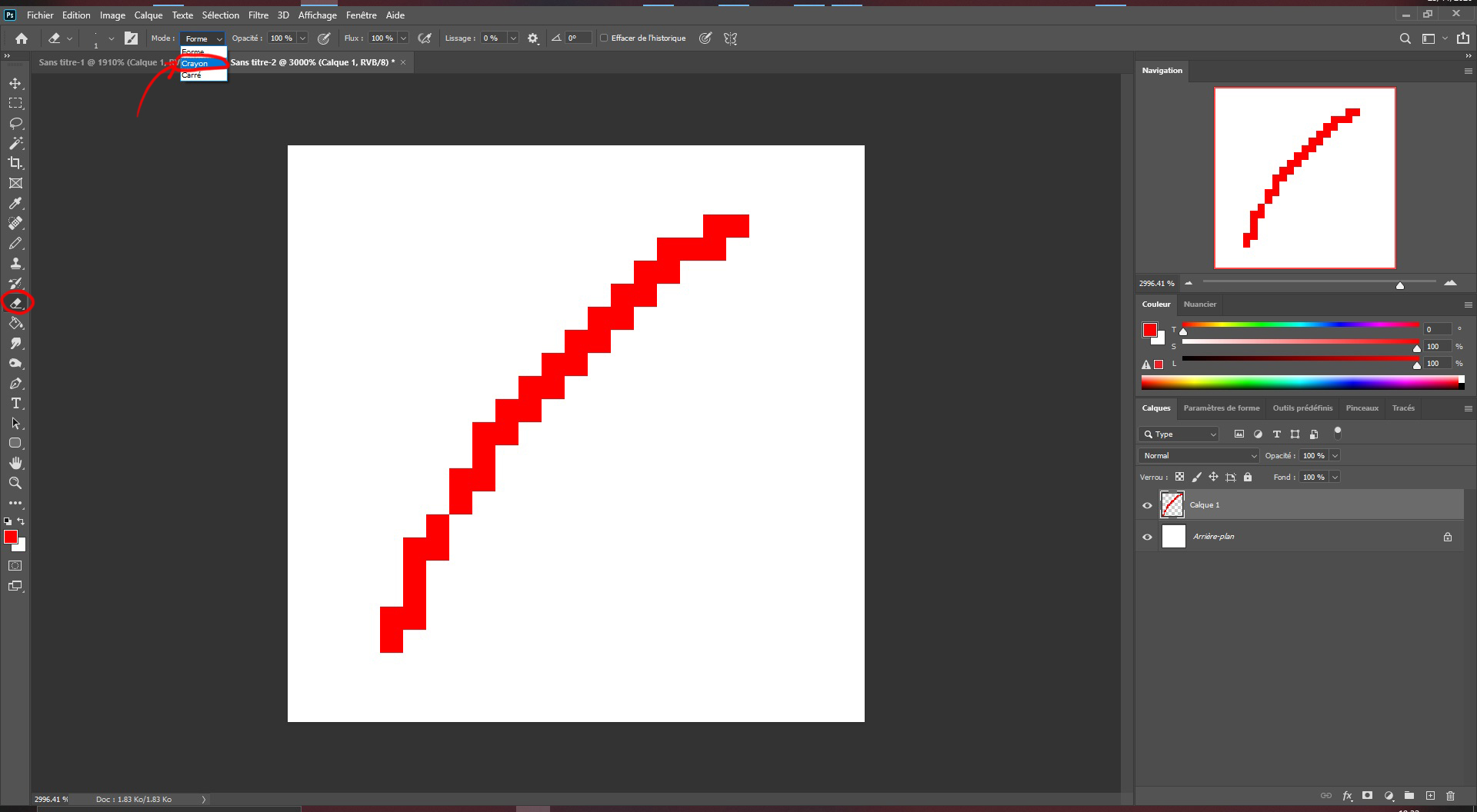 Pixel art image with photoshop tools 3