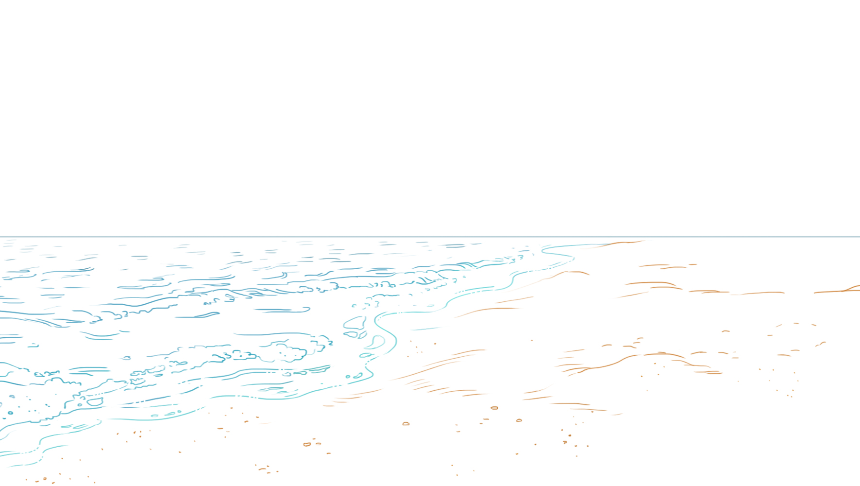 boceto del agua de la playa