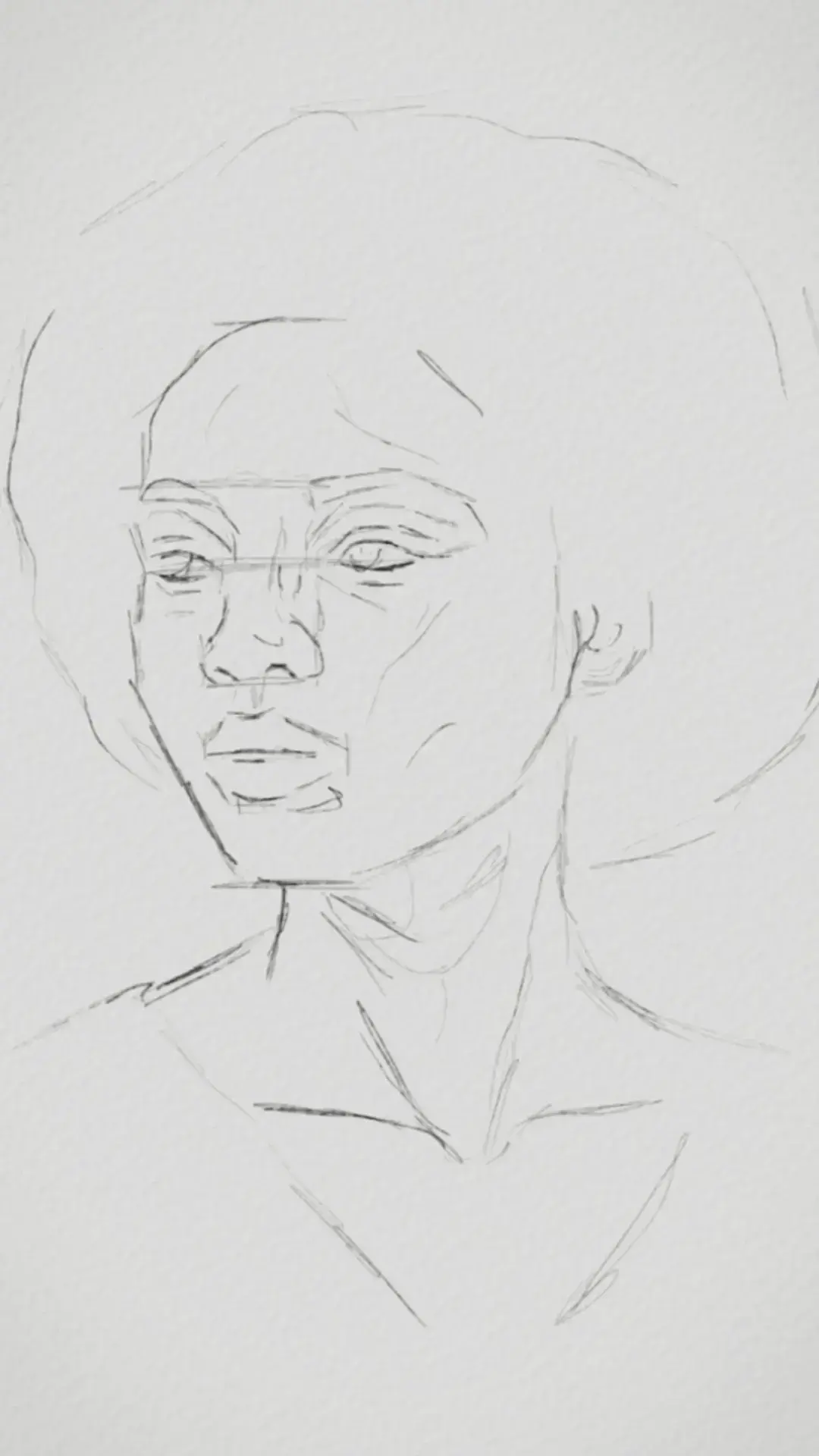 dessiner les contours du croquis d’un portrait à l’aquarelle