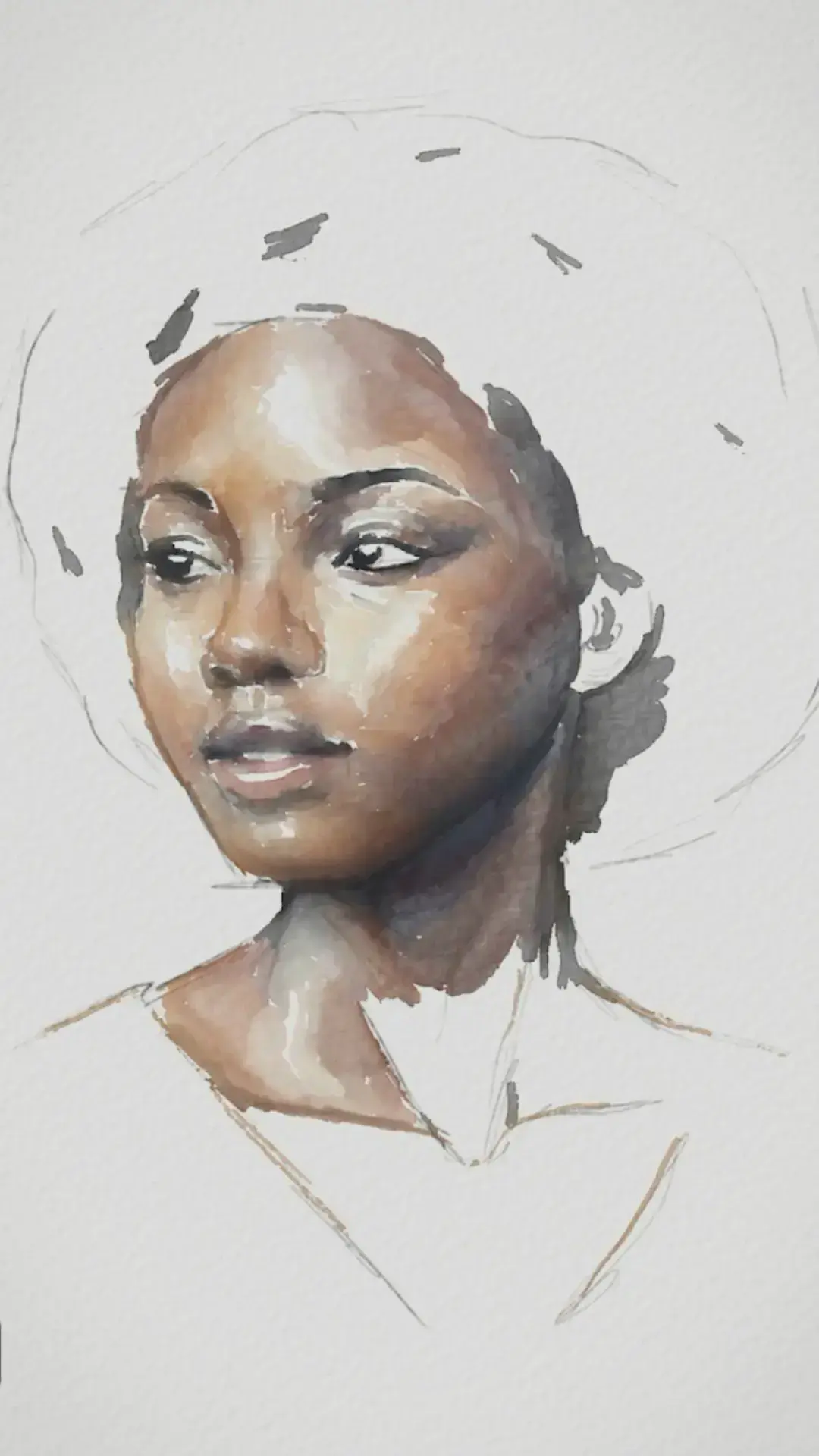 ajouter du contraste à un portrait à l’aquarelle