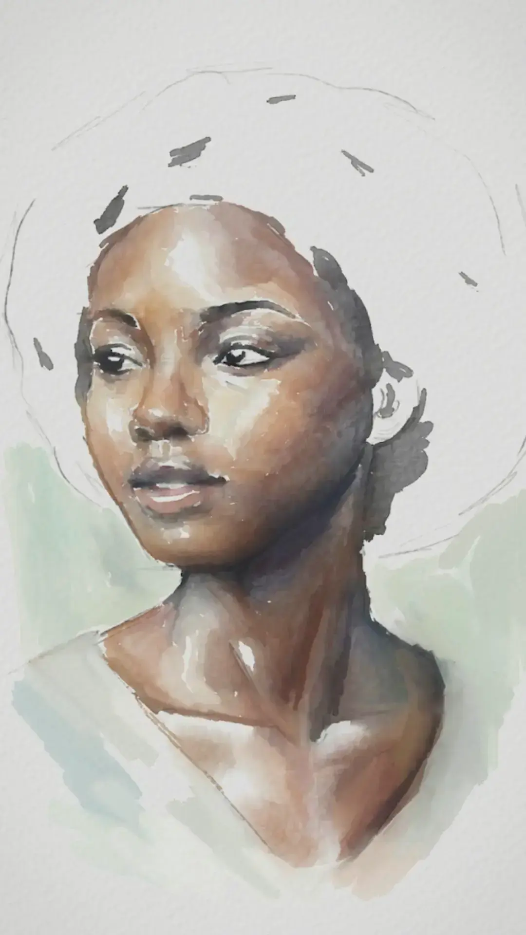 appliquer un lavis à un portrait à l’aquarelle