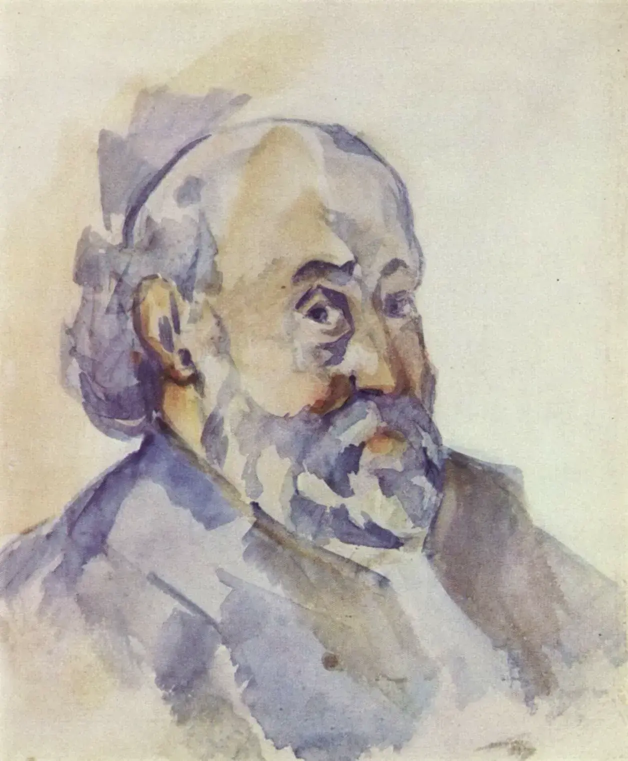 portrait à l’aquarelle de Paul Cézanne : self-portrait
