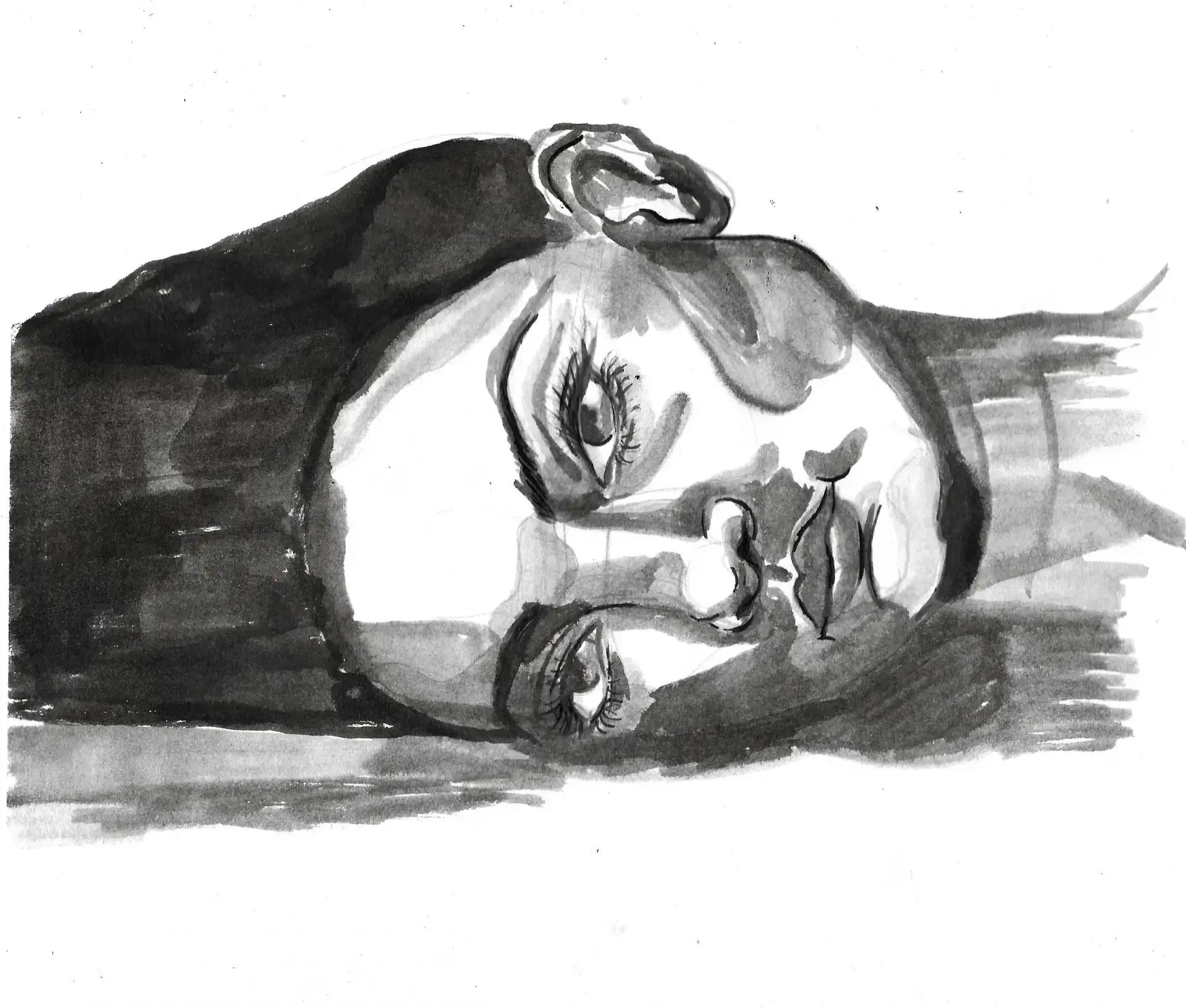 Dibujar un retrato con tinta china