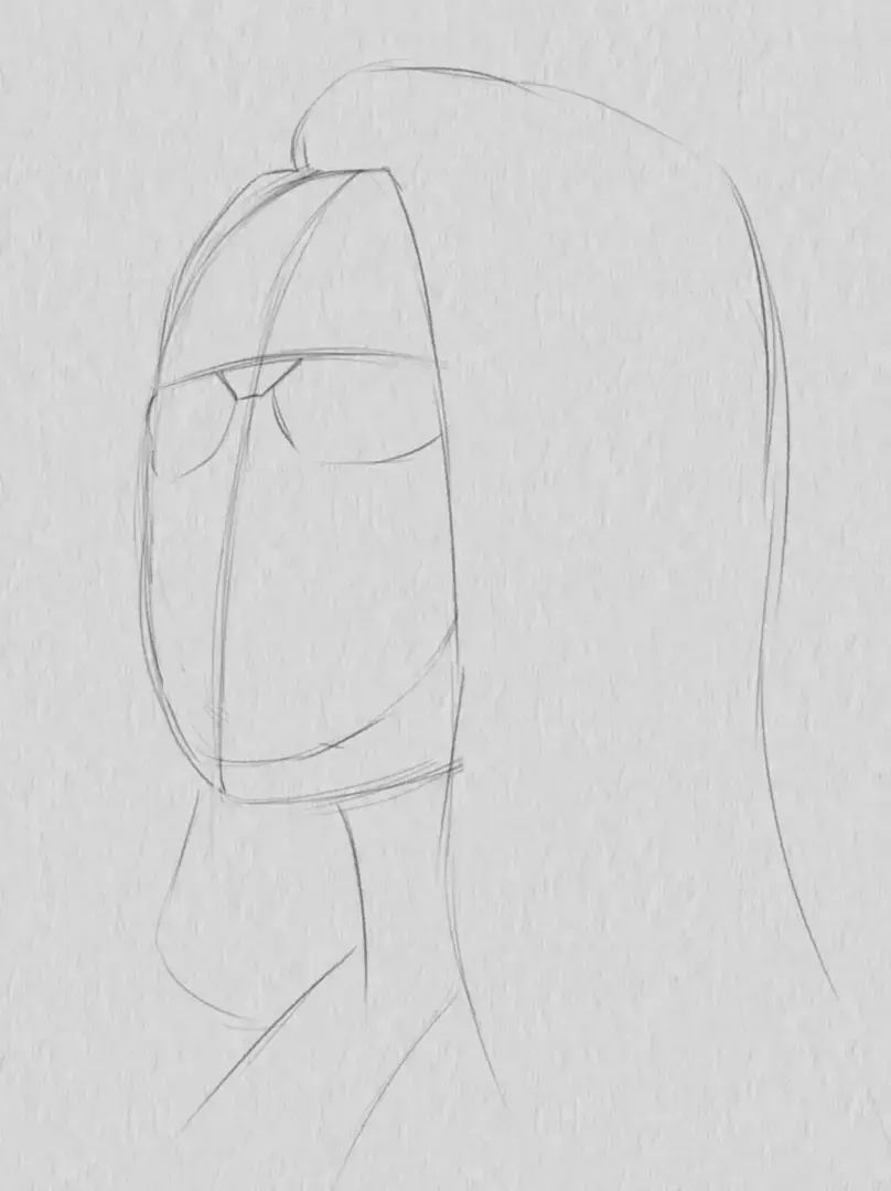 dessiner les orbites du portrait d’une femme