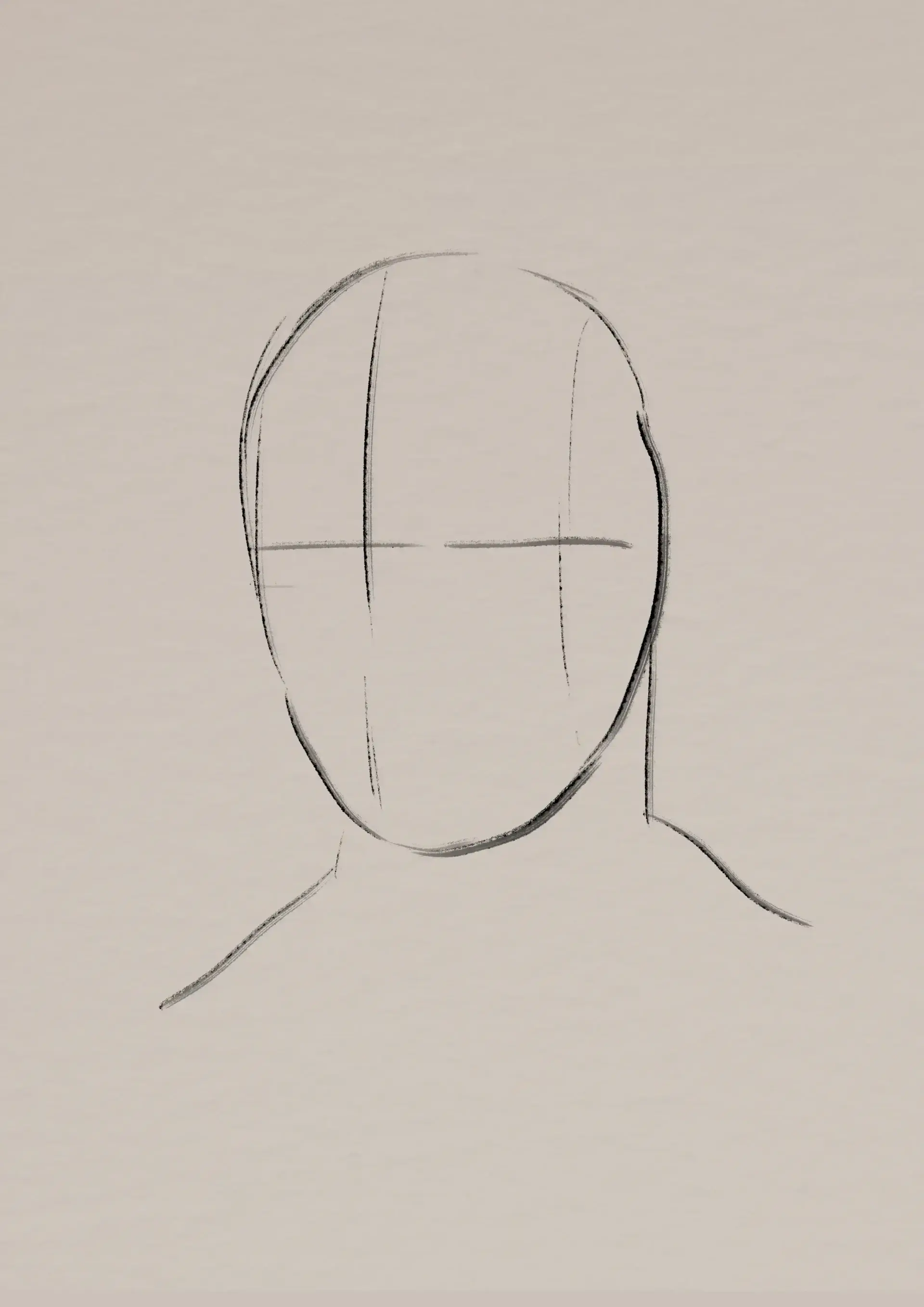 dessiner la base d’un portrait au fusain