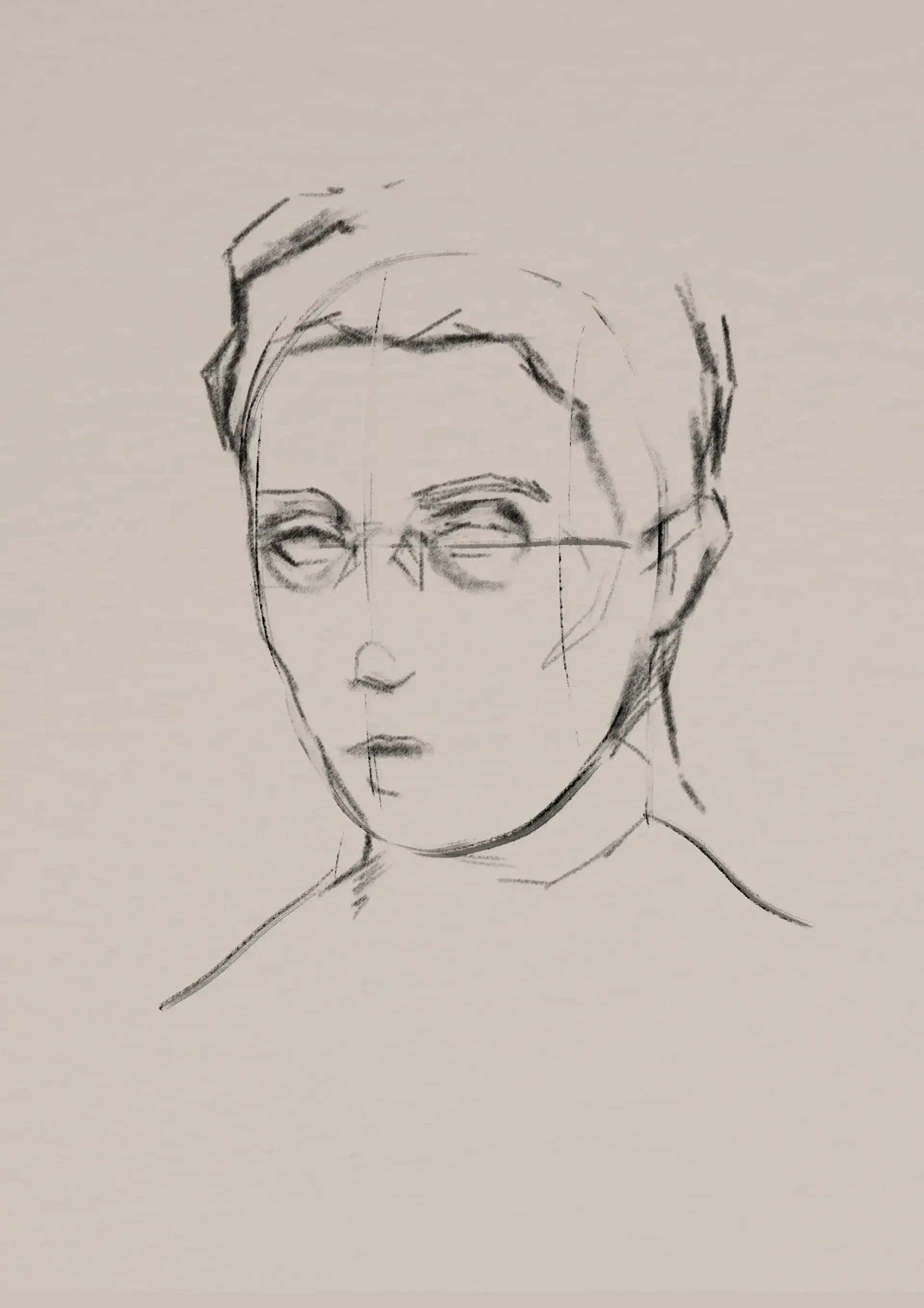 dessiner les détails d’un portrait au fusain