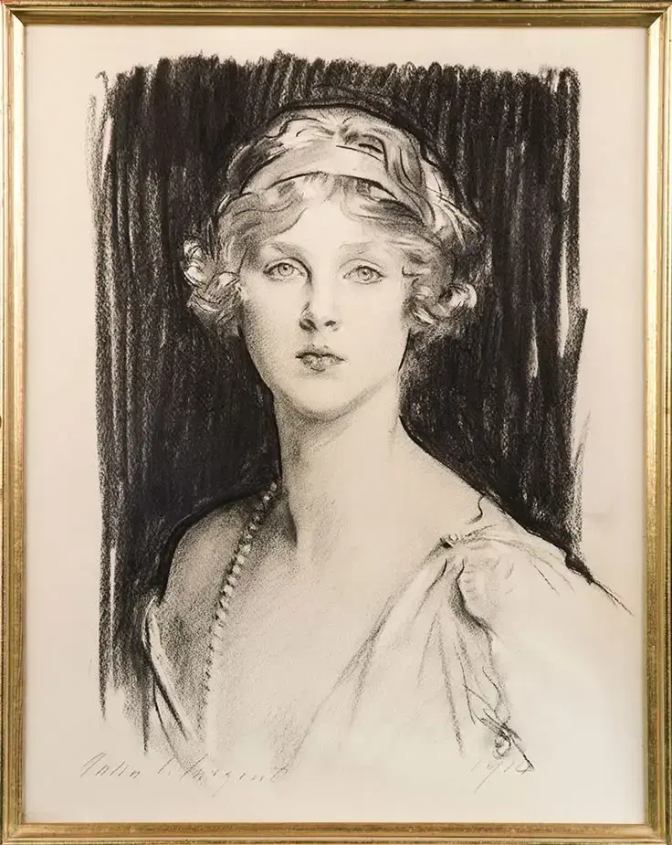 exemple de portrait au fusain 
