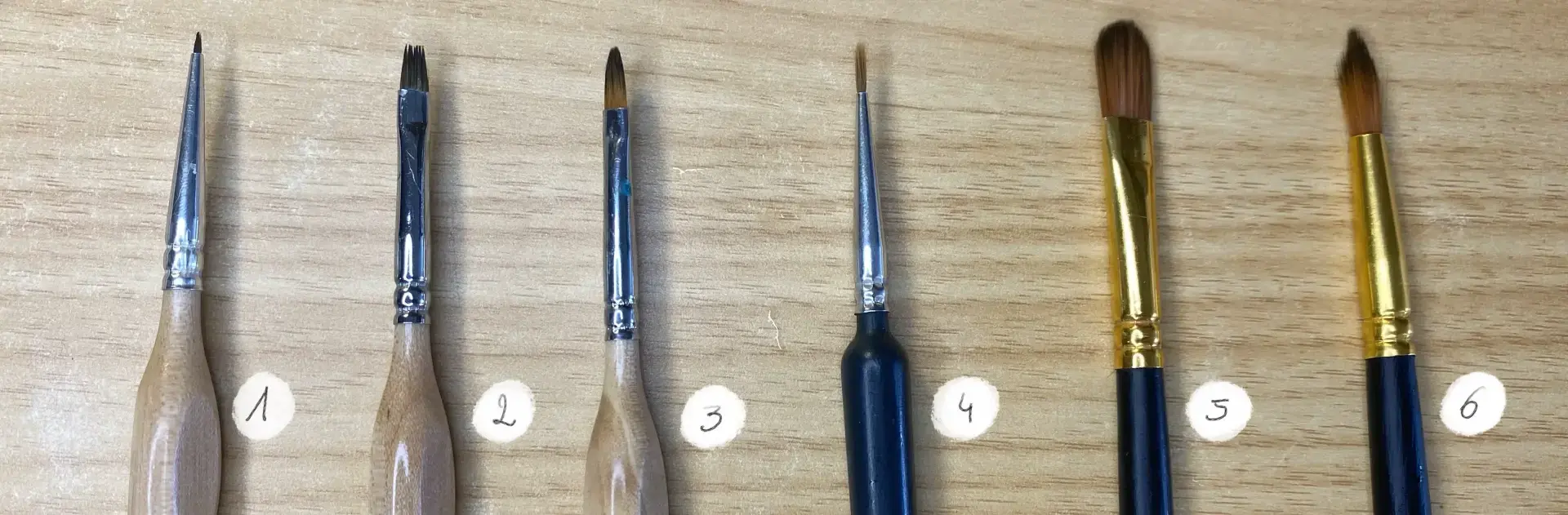 les pinceaux pour dessiner un portrait à la gouache