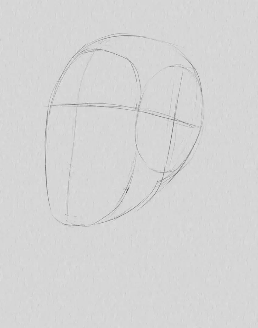 croquis du visage du portrait d’un homme