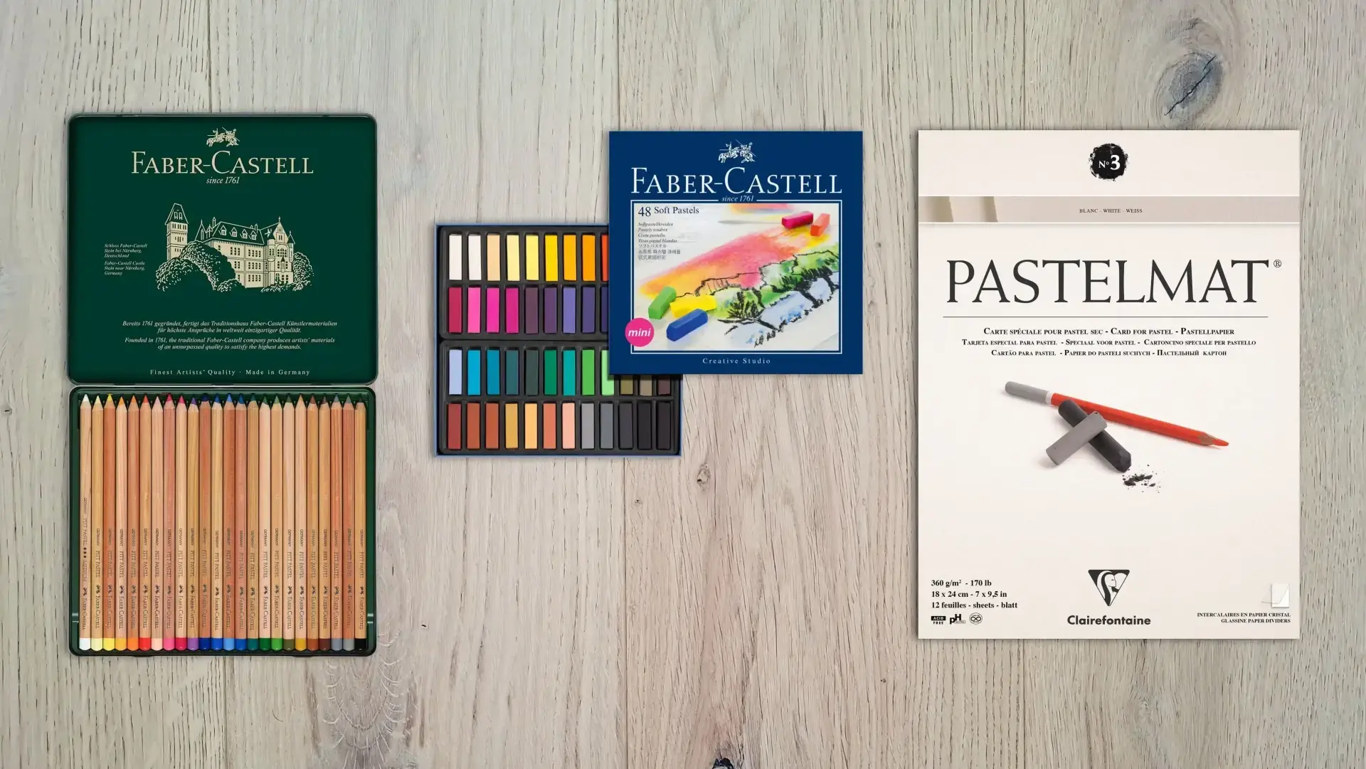le matériel pour dessiner au pastel sec