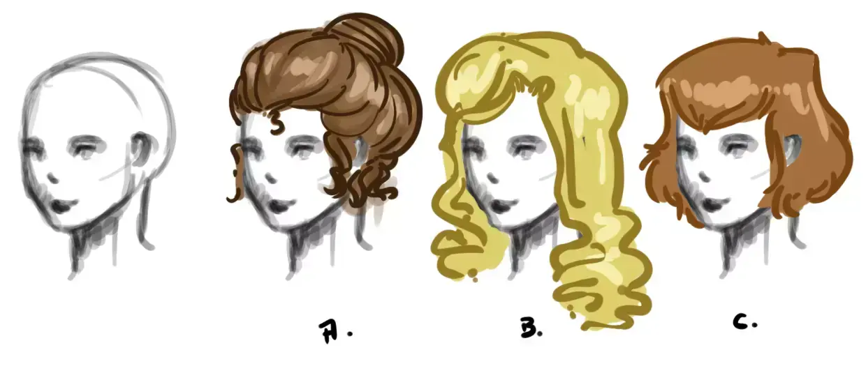 dibujar el cabello de una princesa