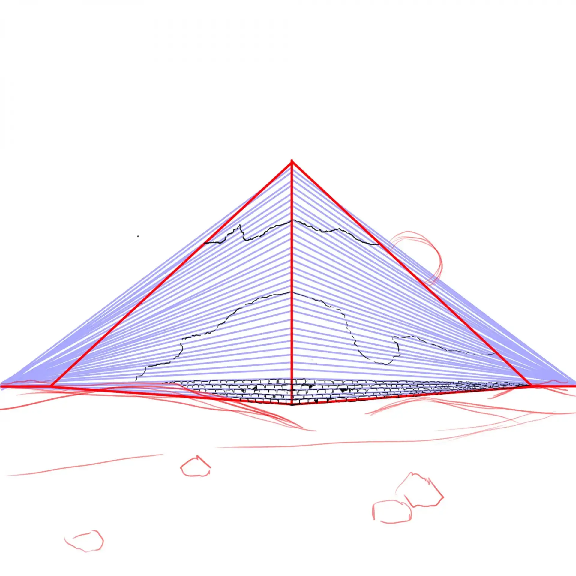 dessiner les différentes couches d’une pyramide