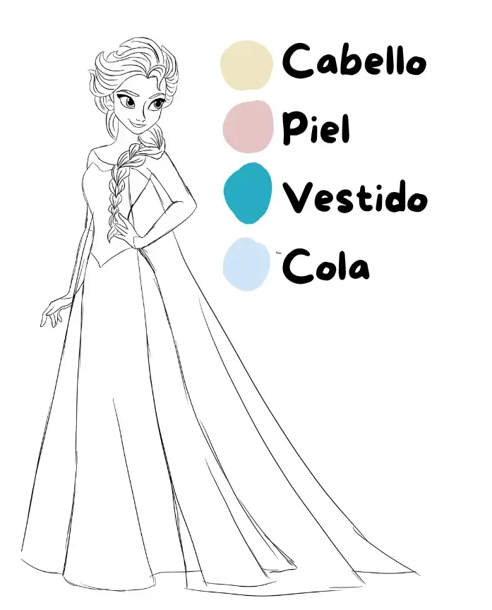 Dibuja a Elsa de Frozen
