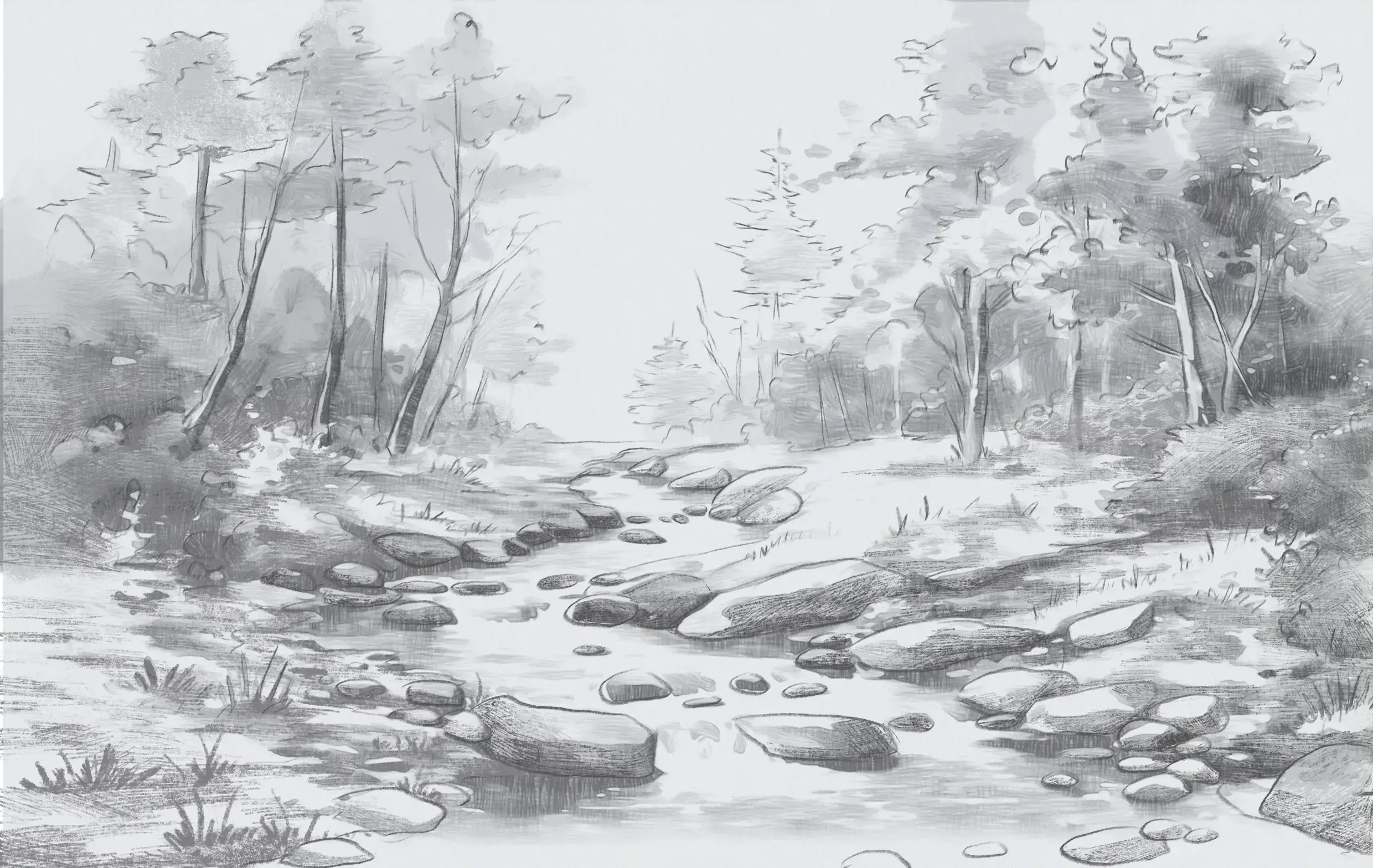 dessiner les rapides d’une rivière