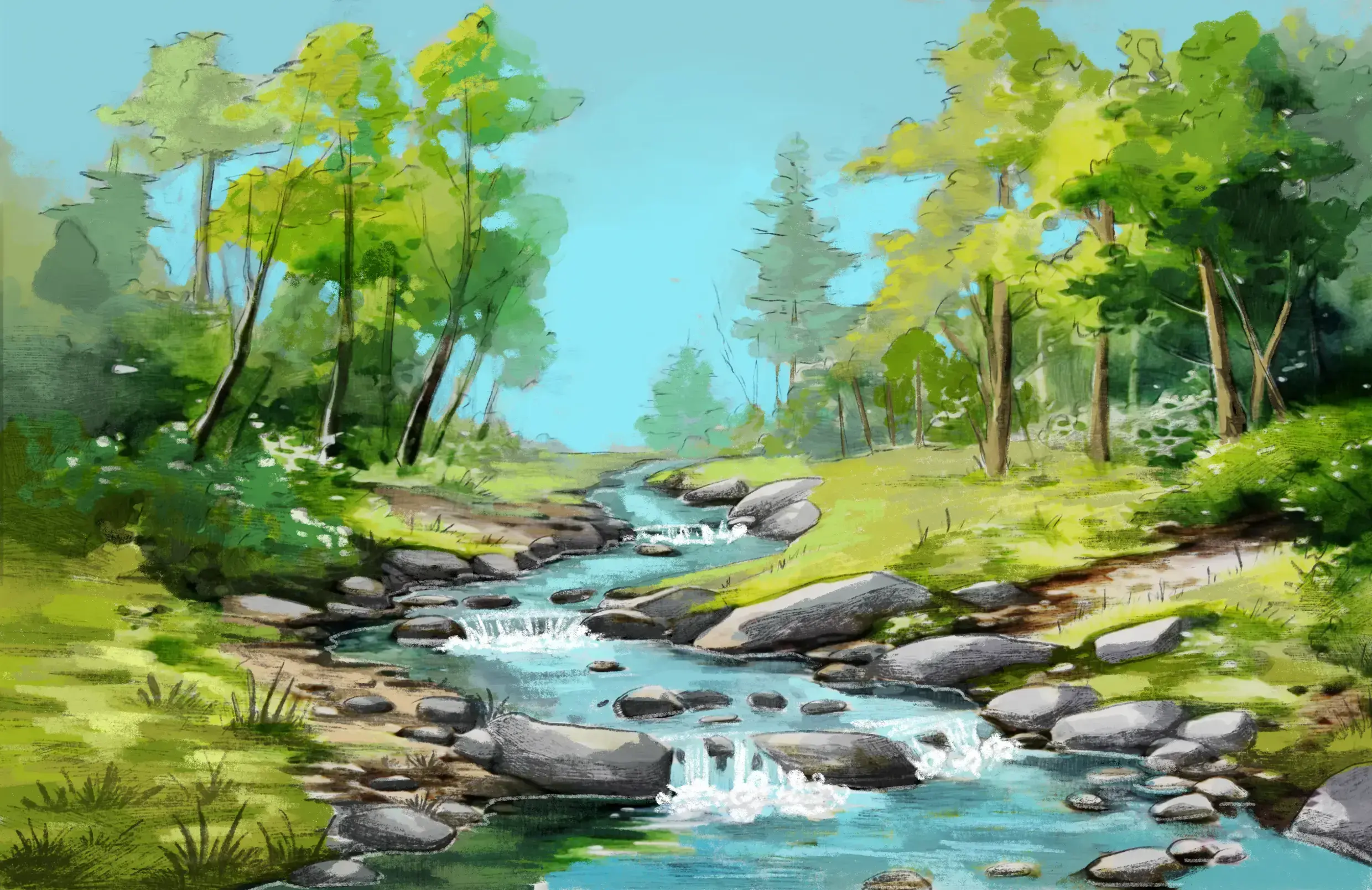 Aprende a Dibujar un Río: Tutorial Paso a Paso