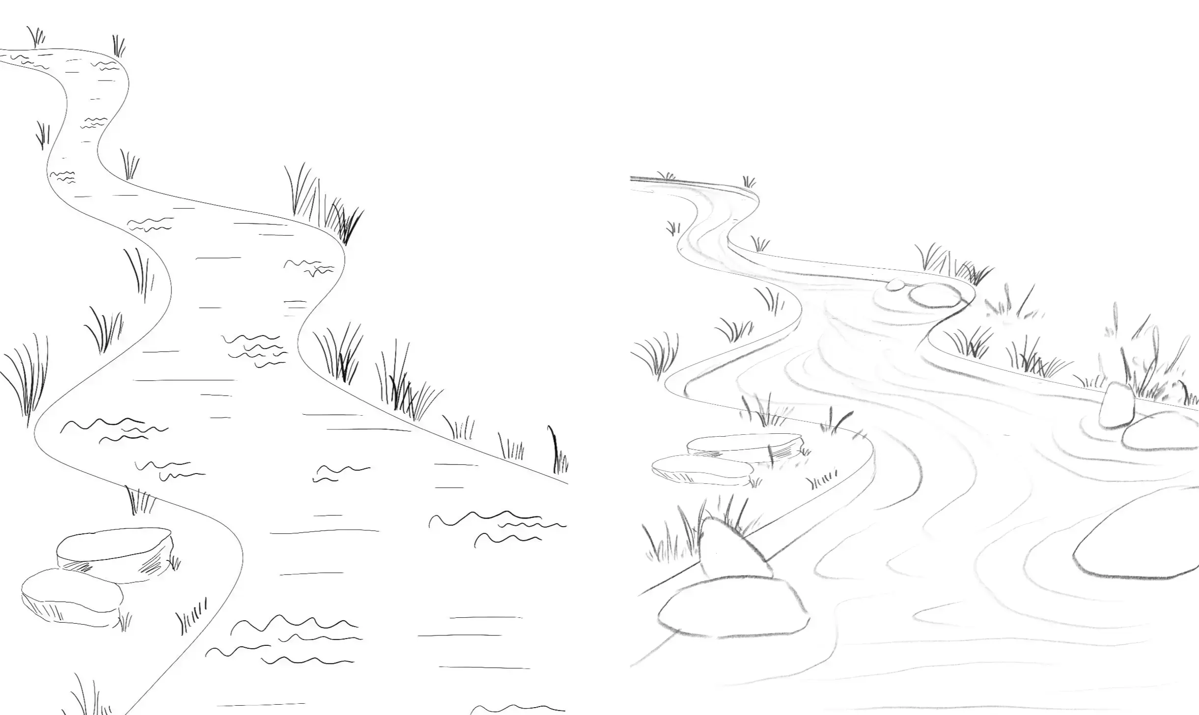 comment réussir son dessin de rivière