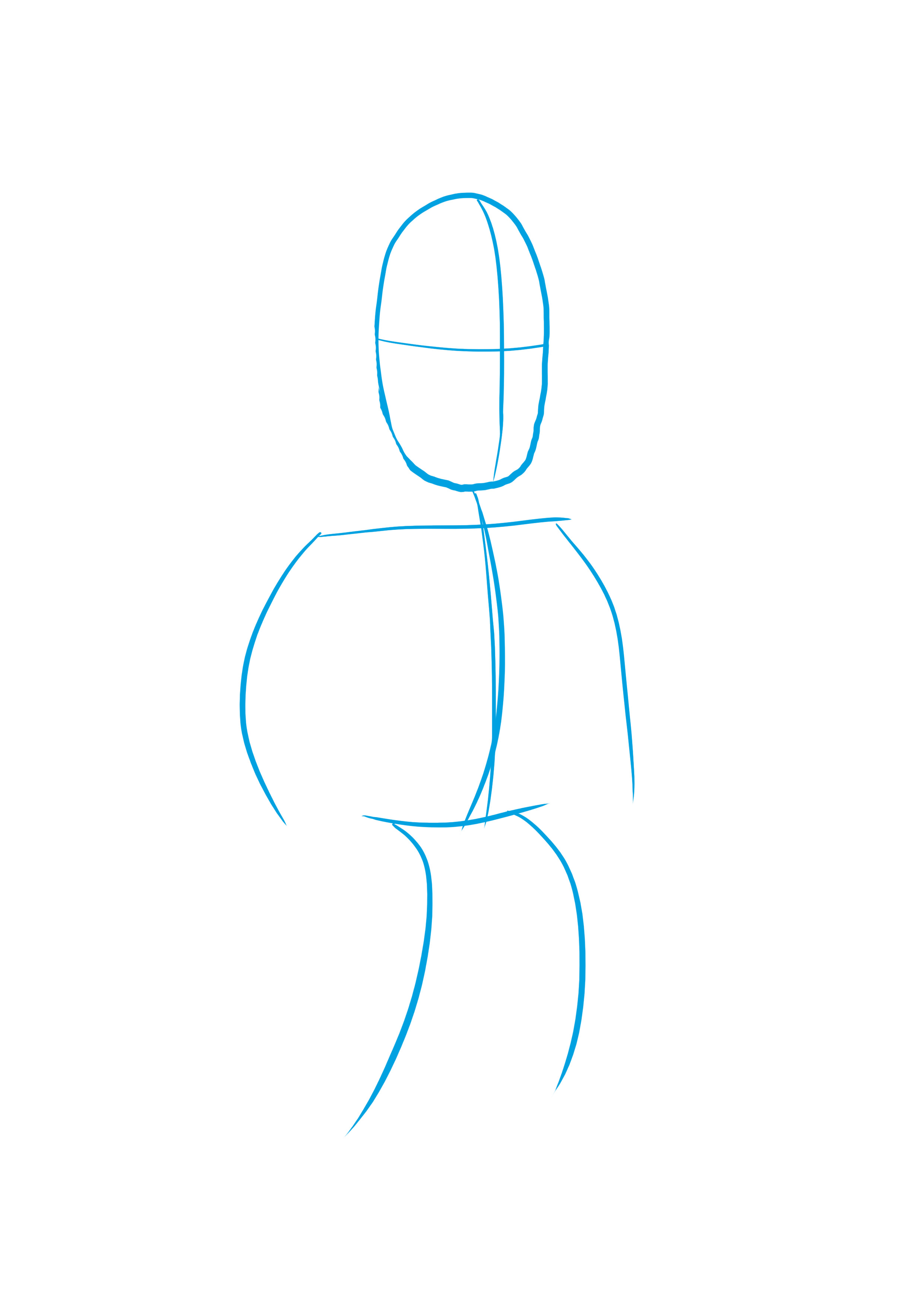Dessiner le squelette d'un robot cartoon