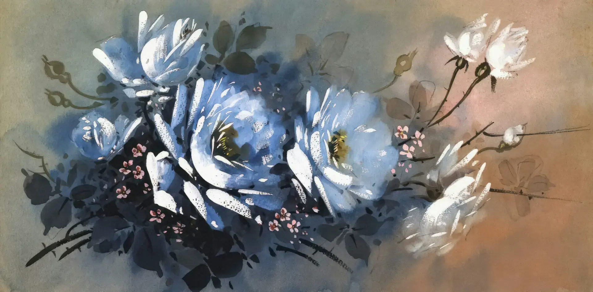 image d’une peinture d’un bouquet de fleurs