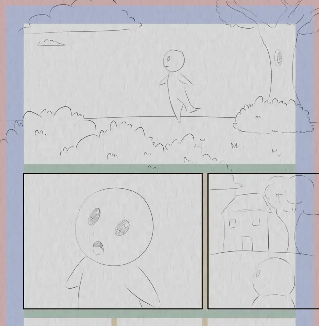dessin des cases d’une page de bd