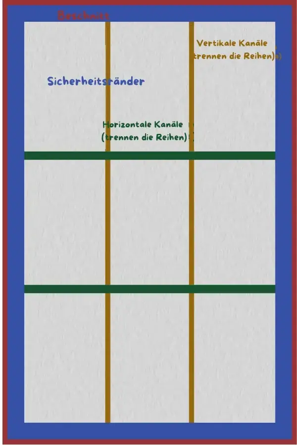 die Pläne einer Comicseite zeichnen