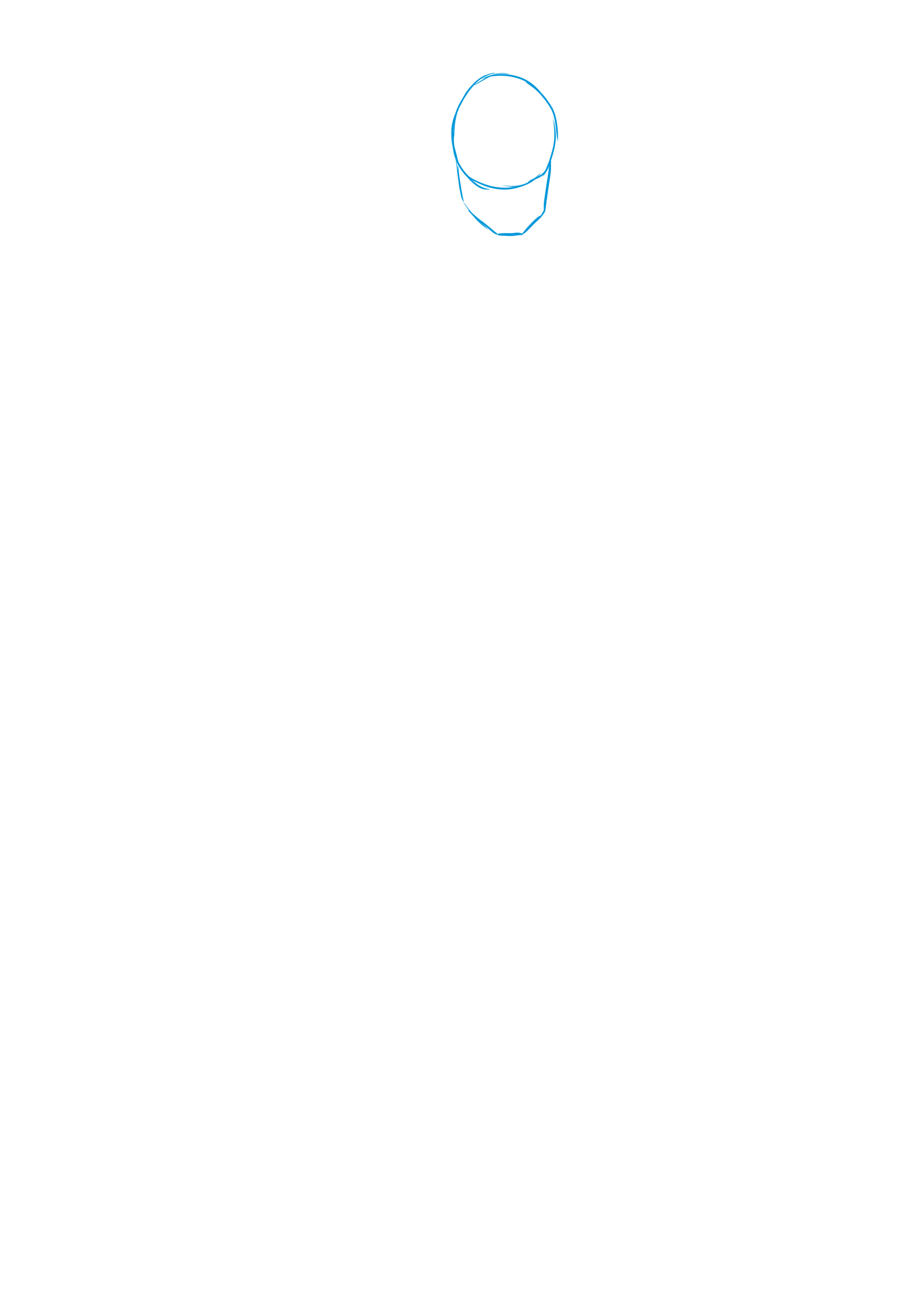 dessiner la base de la tête d'un super héros