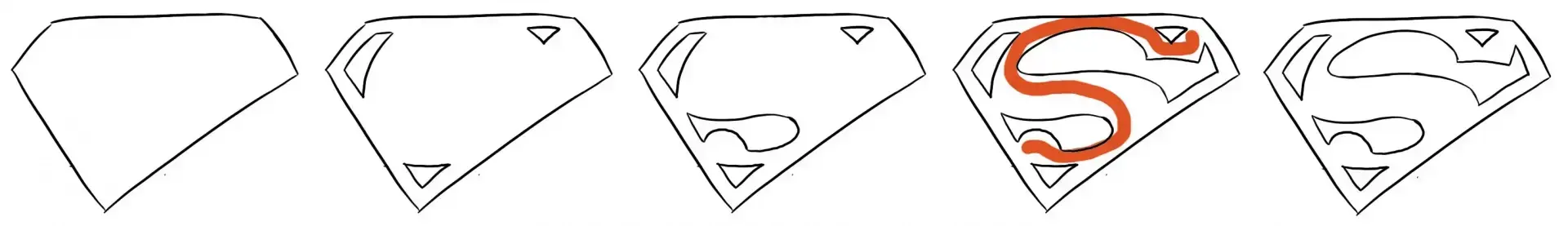 dessiner le logo de superman