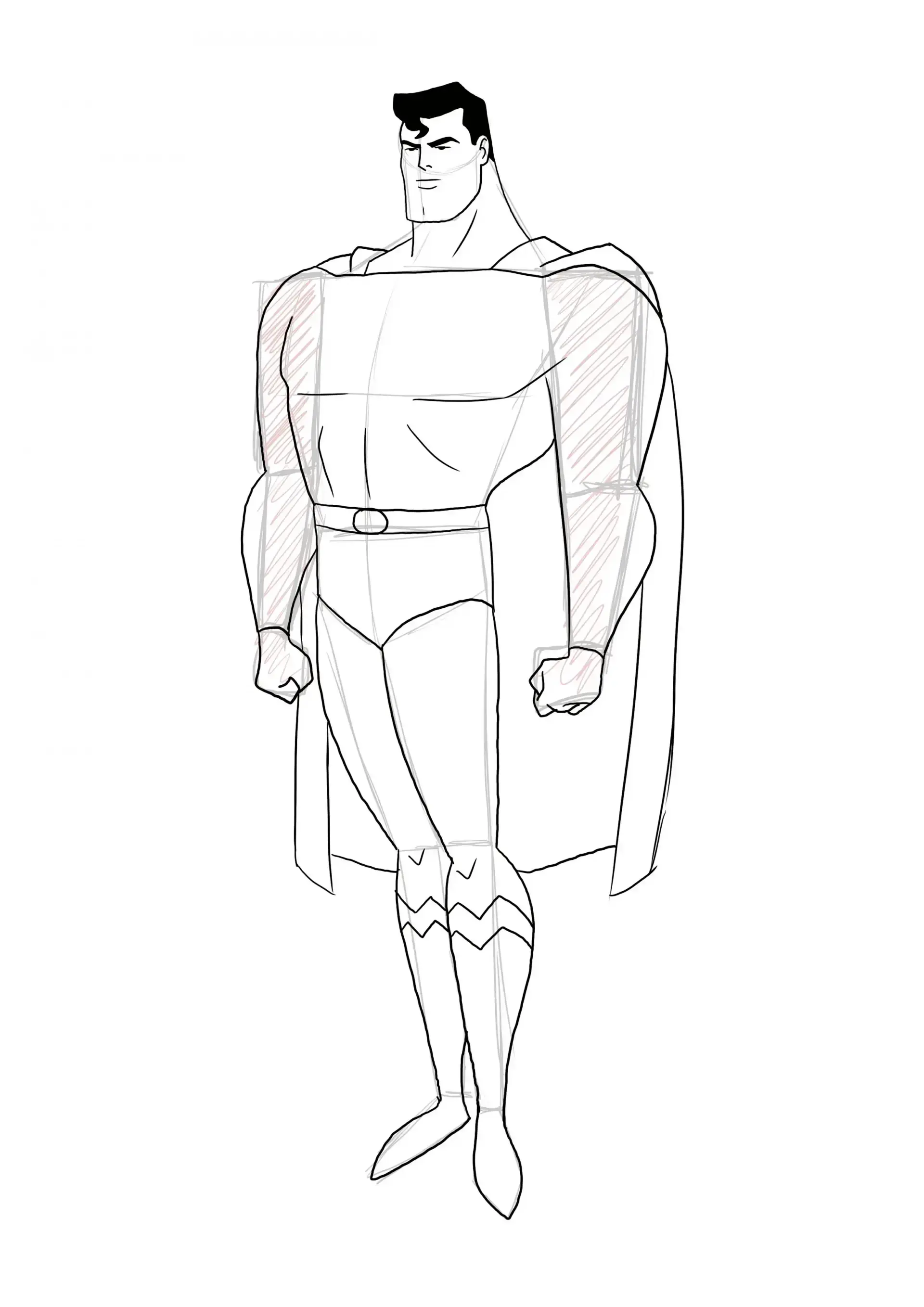 dessiner les détails de superman