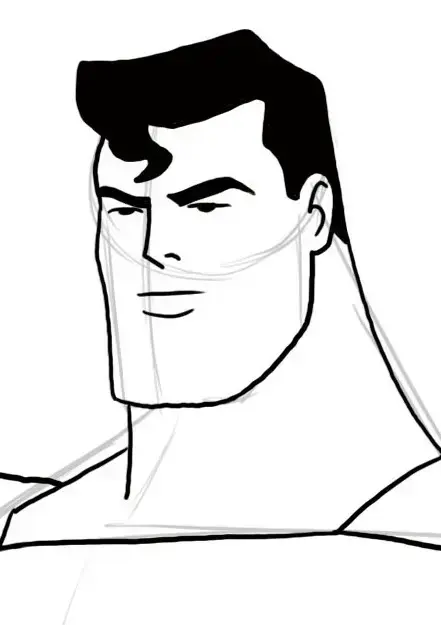 dessiner le visage de superman