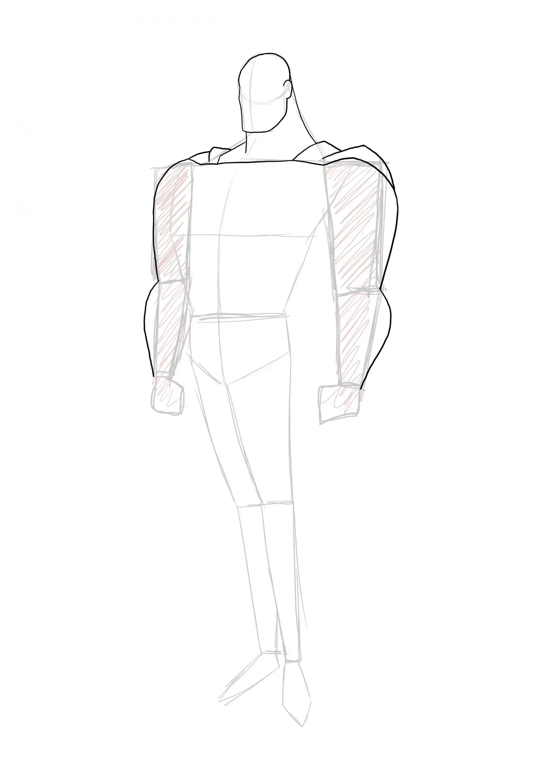 dessiner la finition de la tête de superman