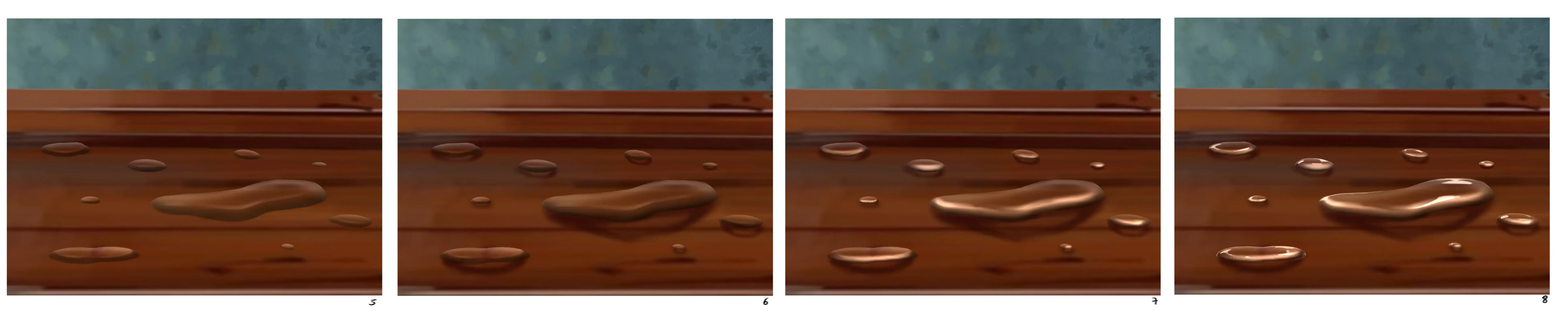 dessiner des gouttes transparentes