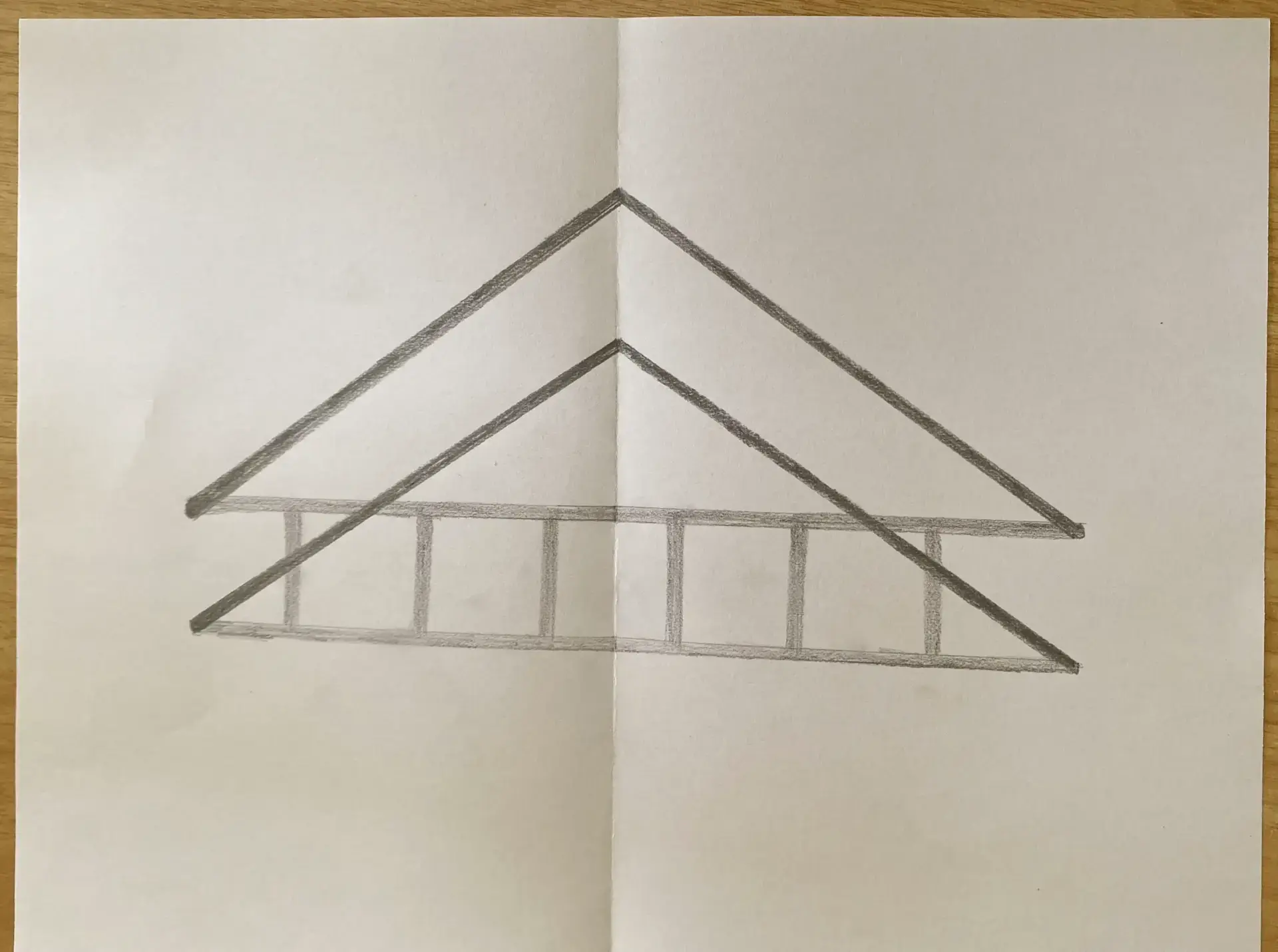 dessiner l’épaisseur d’une échelle en trompe-l’œil