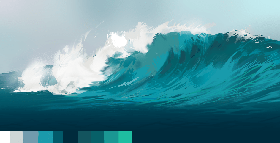 dibujar la textura del agua