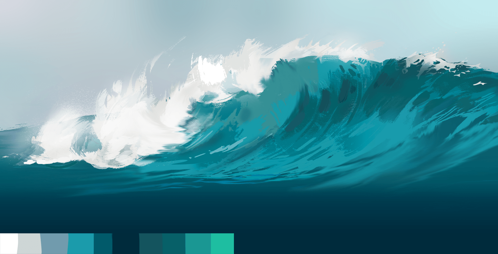 agregar un color oscuro para la profundidad del agua